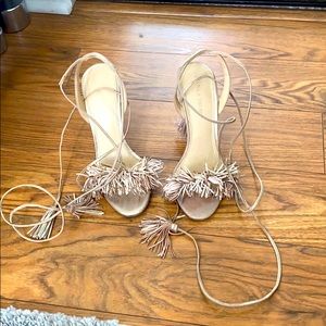 Aquazzura like fringe sandals